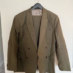 A&F Double-Breasted Blazer and Pants in Linen